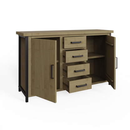 Lowry 2 Door 4 Drawer Large Sideboard – Driftwood Reclaimed Pine