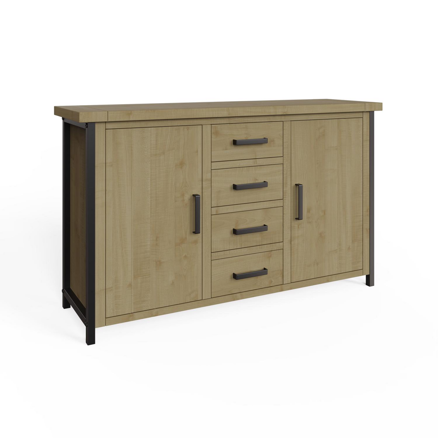Lowry 2 Door 4 Drawer Large Sideboard – Driftwood Reclaimed Pine