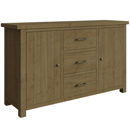 Saltash Large 2 Door 3 Drawer Sideboard – Solid Reclaimed Pine