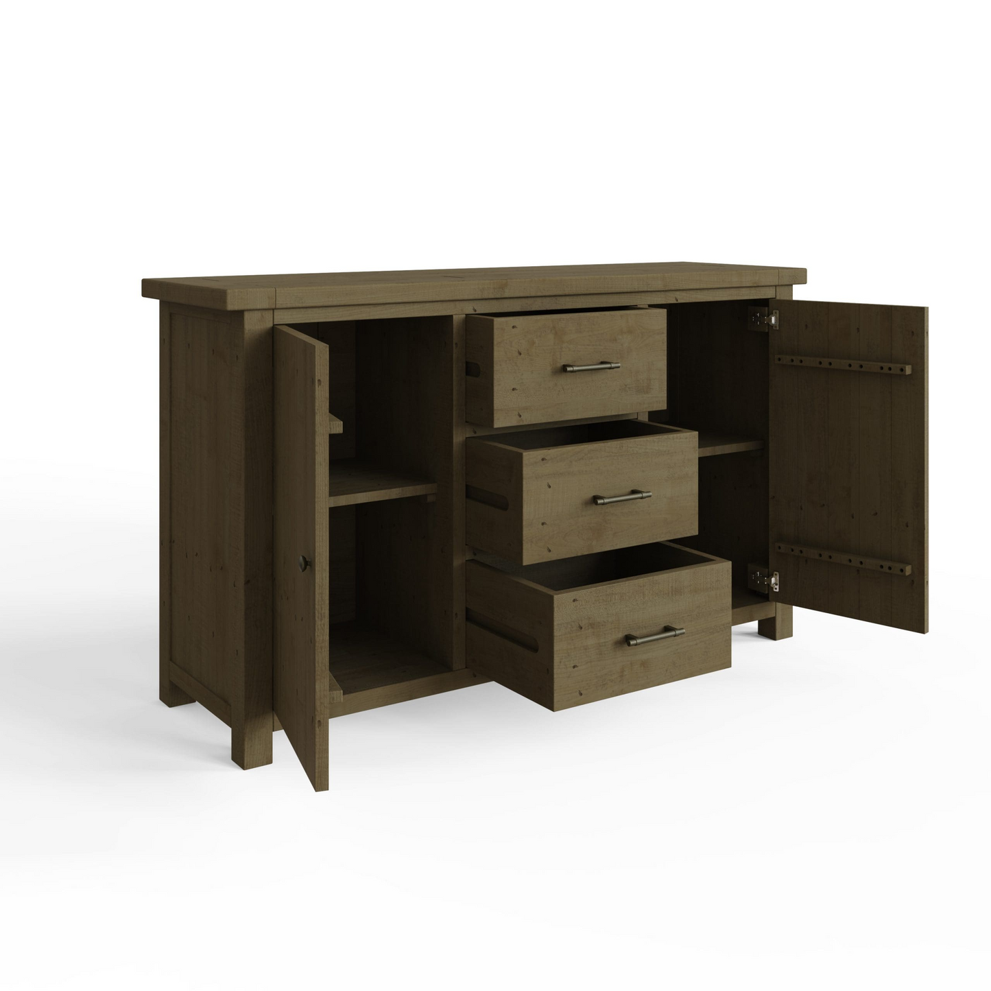Saltash Large 2 Door 3 Drawer Sideboard – Solid Reclaimed Pine