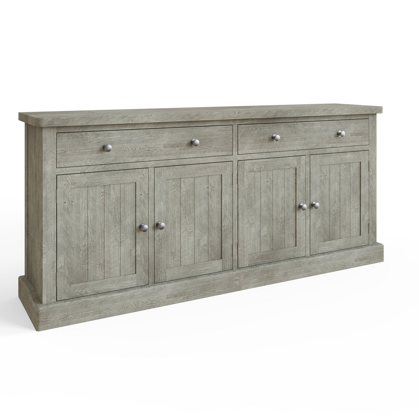 Bowood Large 4 Door Sideboard – Solid Wood Limewash