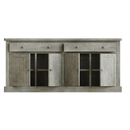 Bowood Large 4 Door Sideboard – Solid Wood Limewash