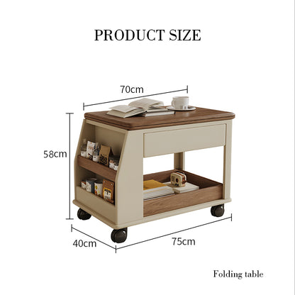 Ruiz Small Coffee table, Lift Up Coffee Table With Storage & Casters