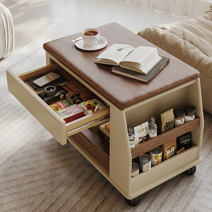 Ruiz Small Coffee table, Lift Up Coffee Table With Storage & Casters