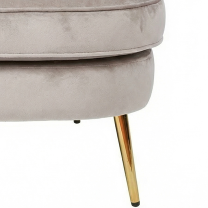 Loretta Stone Velvet Tub Chair with Cushioned Seat