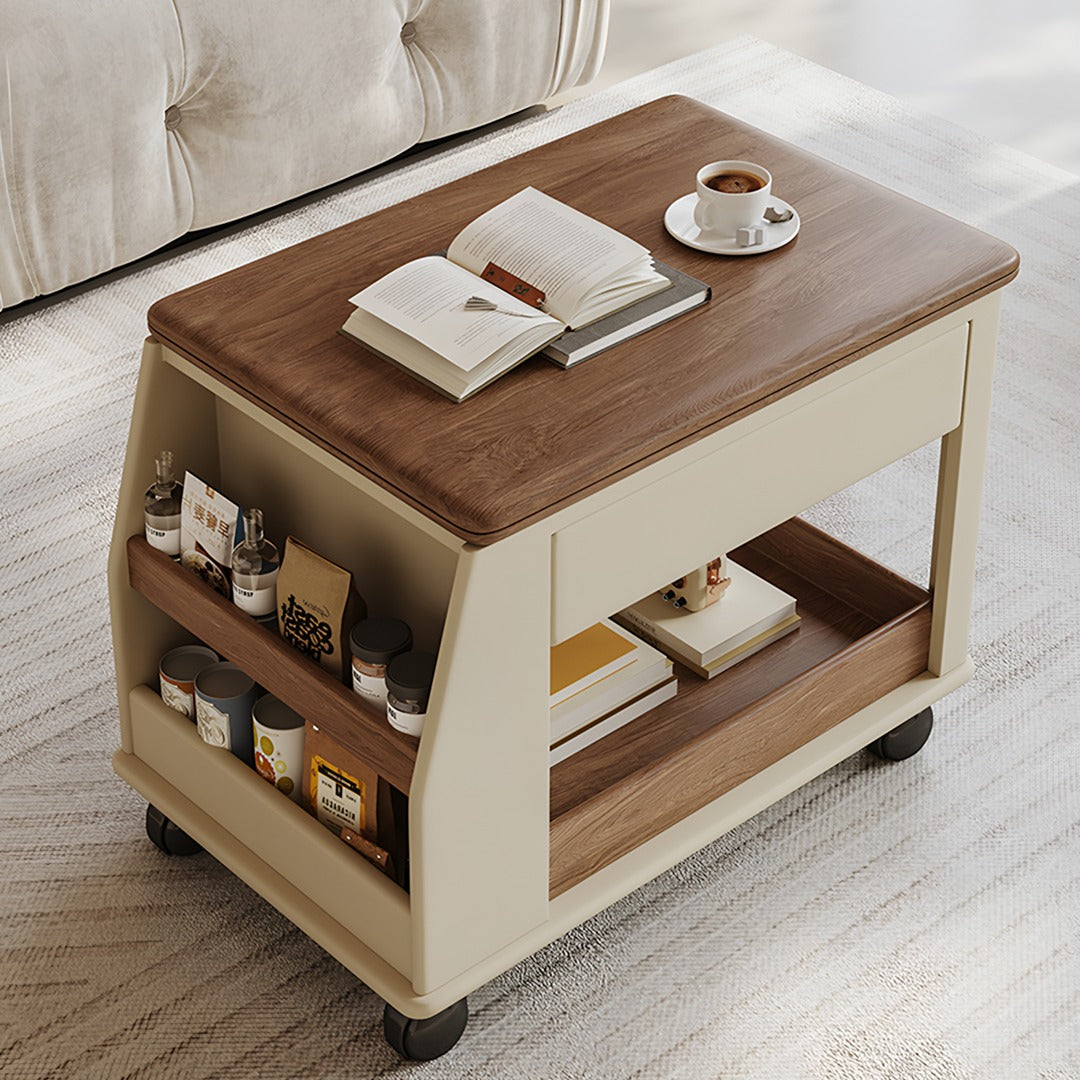 Ruiz Small Coffee table, Lift Up Coffee Table With Storage & Casters