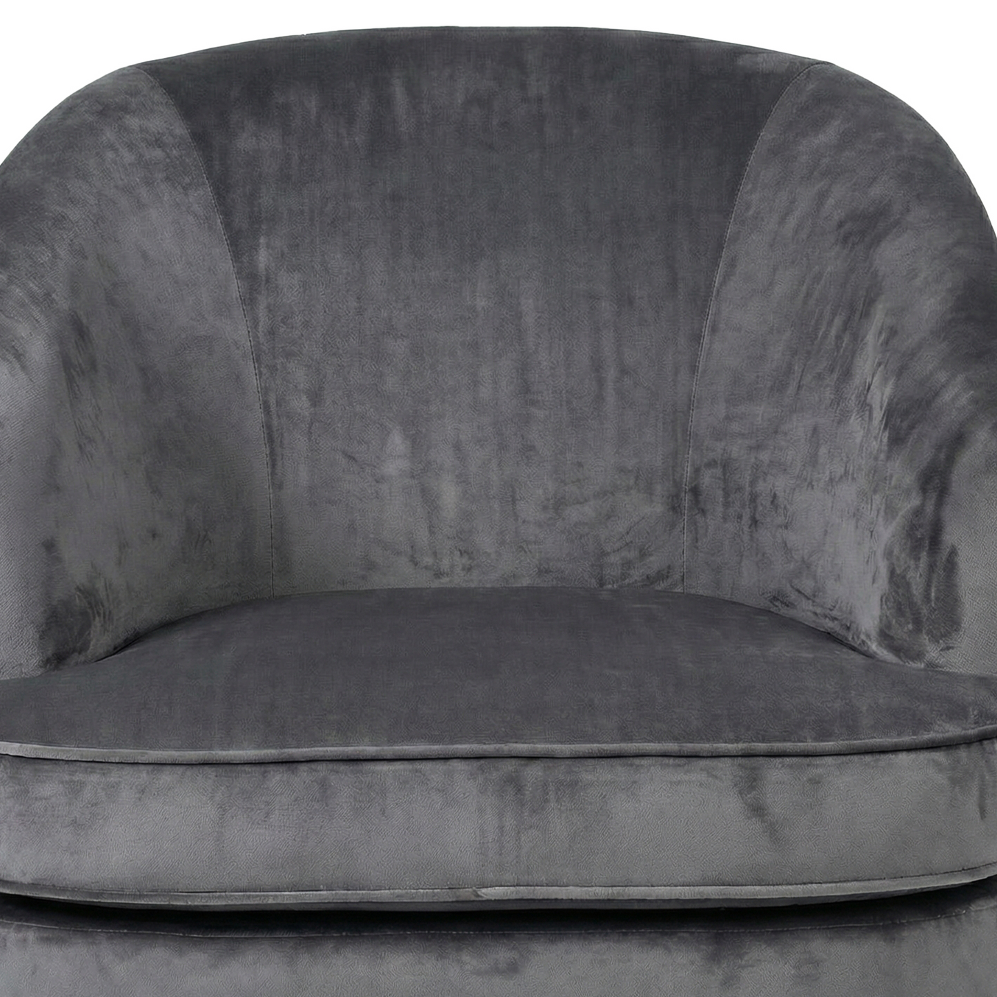 Loretta Grey Velvet Armchair with Gold Metal Legs