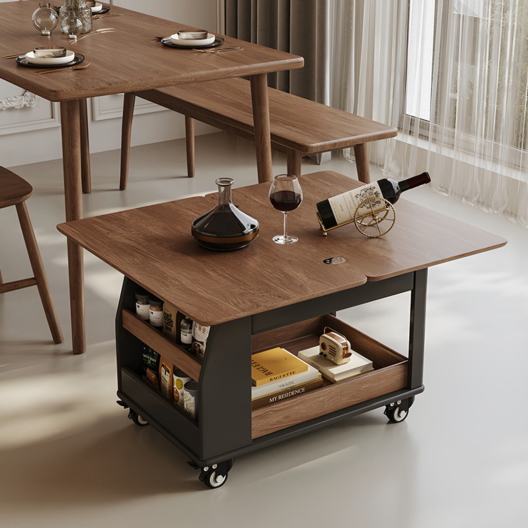 Ariana Lift Up Table, Foldable Coffee Table With Storage & Casters