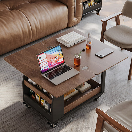 Ariana Lift Up Table, Foldable Coffee Table With Storage & Casters