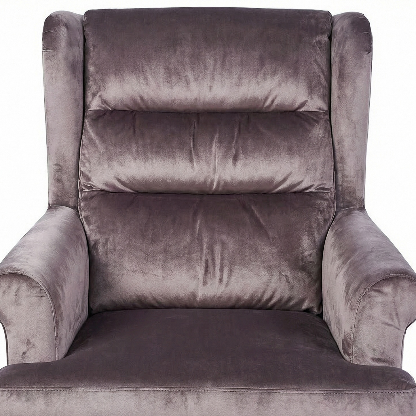 Loretta Mink Velvet Armchair with Ribbed Cushioned Back