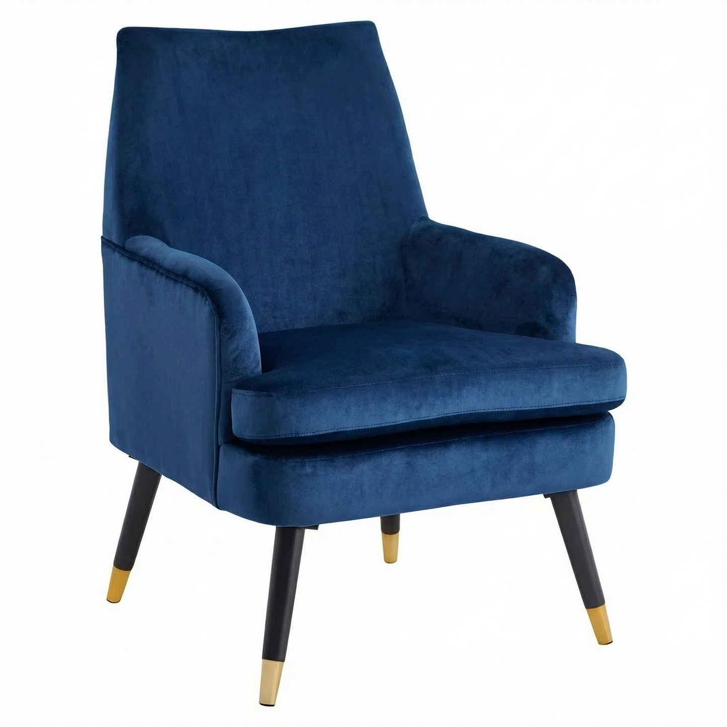 Loretta Accent Chair - Midnight Blue Velvet Padded Armchair