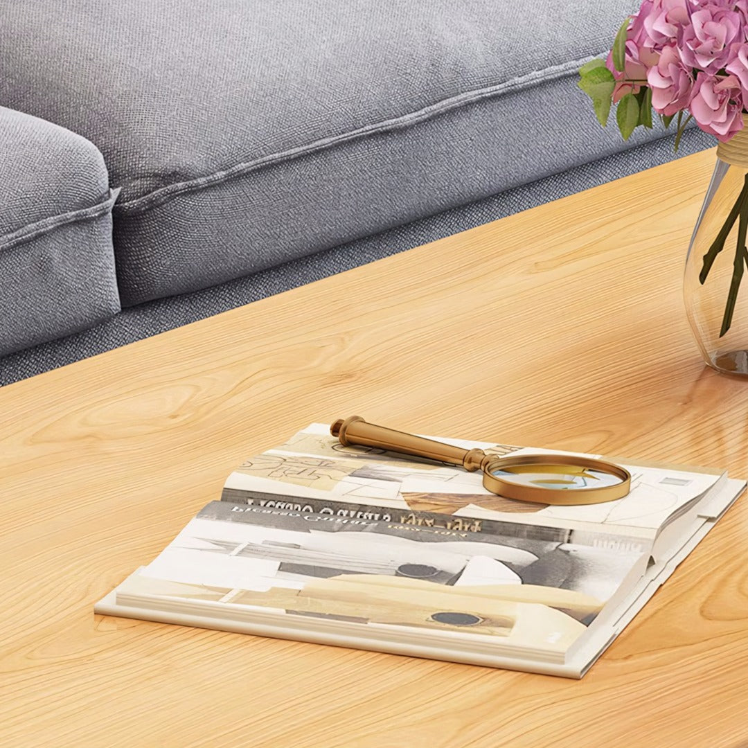 Ruby Lift Top Coffee Table, Multi-Functional Foldable Coffee Table, White & Oak