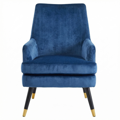 Loretta Accent Chair - Midnight Blue Velvet Padded Armchair