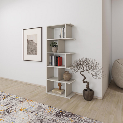 Tapi Modern Sandstone Bookcase Display Unit – Tall 159cm