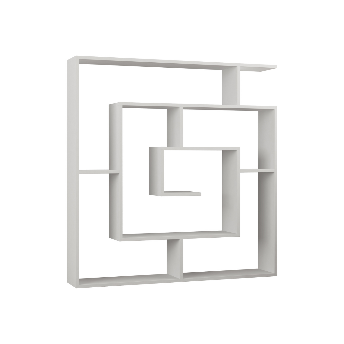 Labirent Modern White Bookcase Display Unit – 129cm High