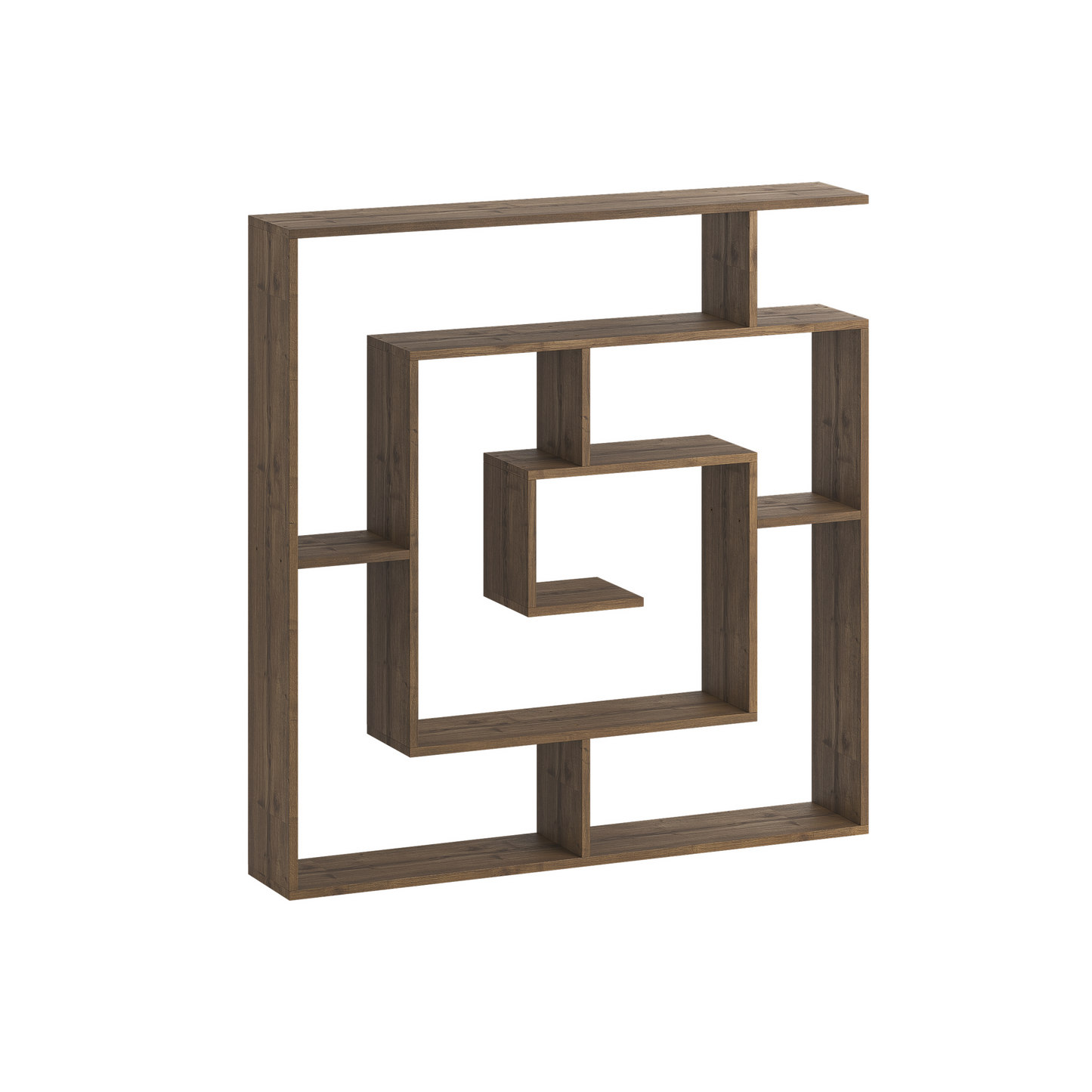 Labirent Modern Dark Oak Bookcase Display Unit – 129cm High