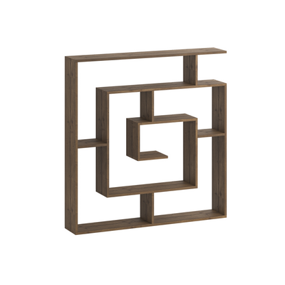Labirent Modern Dark Oak Bookcase Display Unit – 129cm High