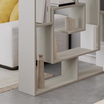 Labirent Modern Sandstone Bookcase Display Unit – 129cm High