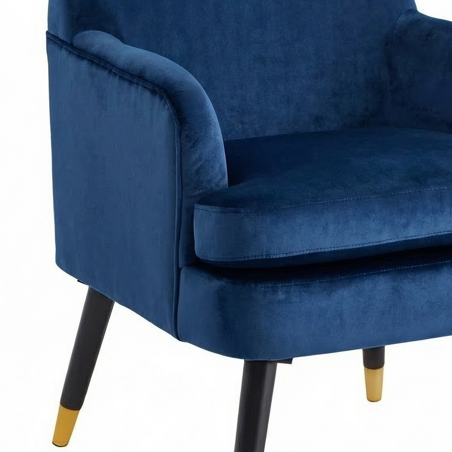 Loretta Accent Chair - Midnight Blue Velvet Padded Armchair