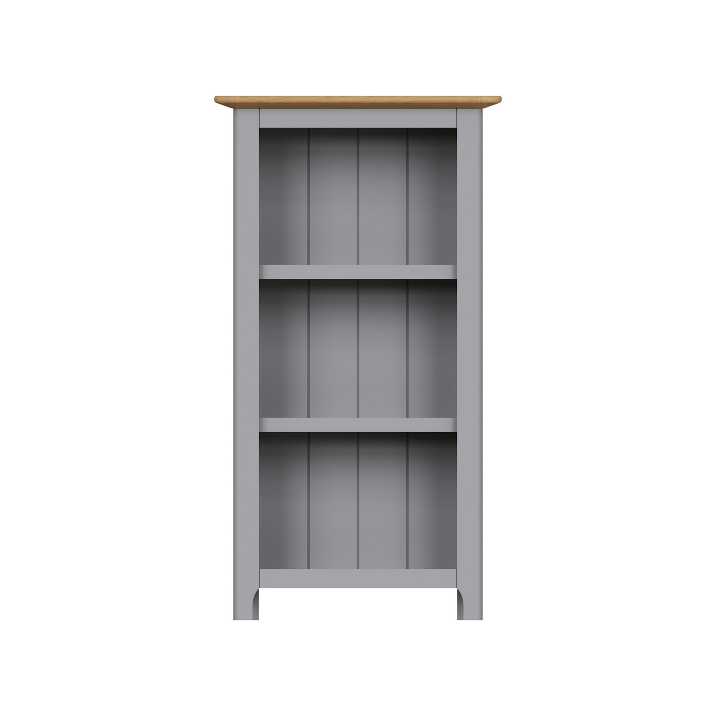 Taberno Oak 3-Tier Bookcase – Dove Grey