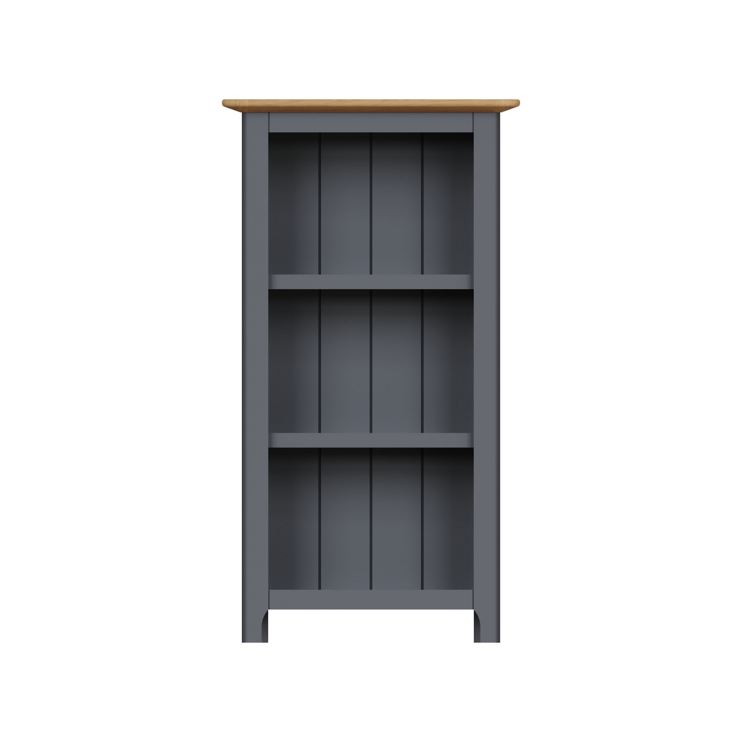 Taberno Oak 3-Tier Bookcase – Graphite Blue