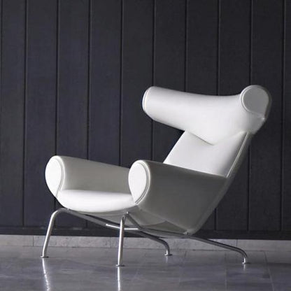Wegner Ox Chair By Hans Wegner, Real Leather Armchair