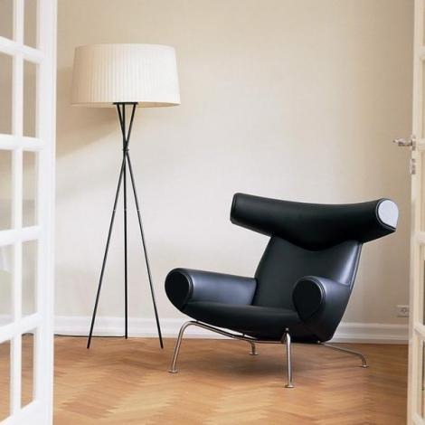 Wegner Ox Chair By Hans Wegner, Real Leather Armchair