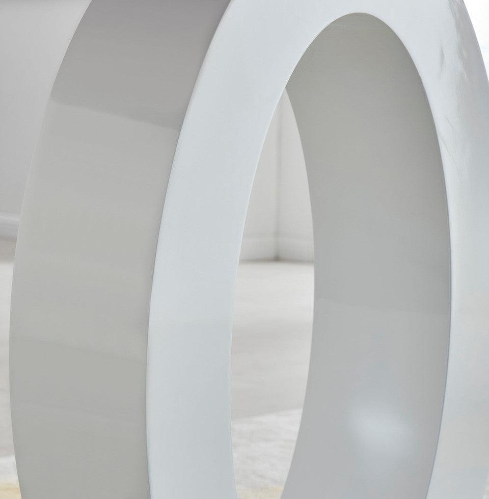 Giovani Round Grey Large 120cm Table and 6 Pesaro Silver Leg Chairs