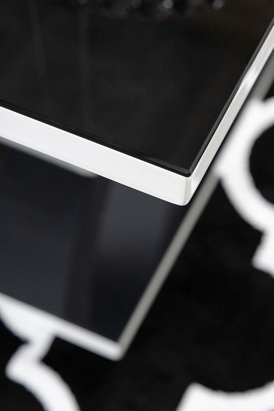 Imperia 4 Grey Dining Table and 4 Velvet Milan Black Leg Chairs