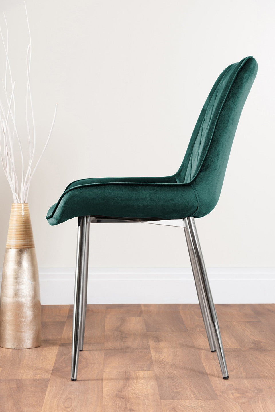 Giovani Round Grey Large 120cm Table and 6 Pesaro Silver Leg Chairs