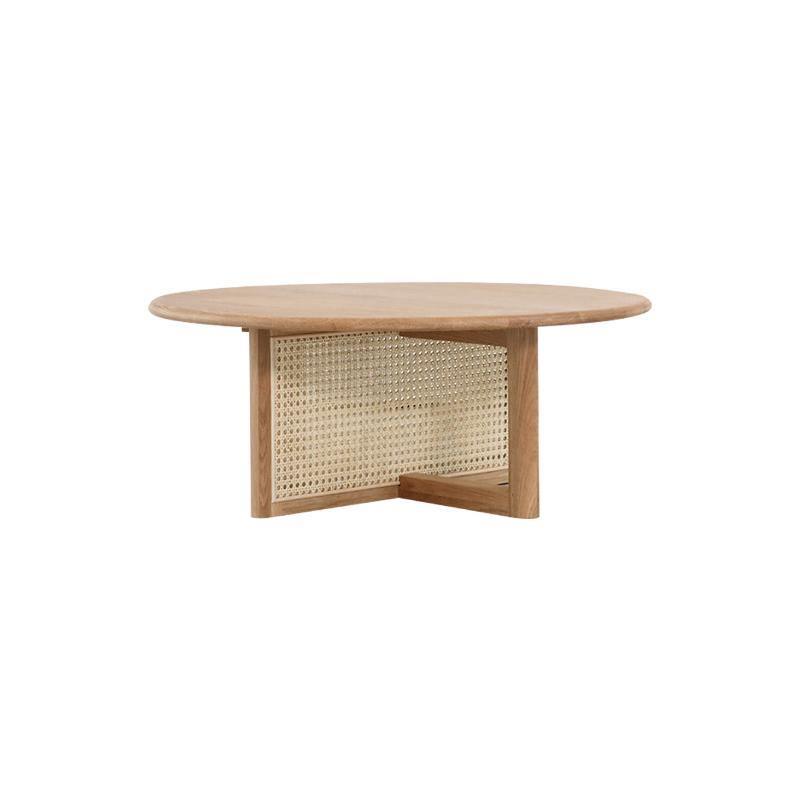 Dora Rattan Coffee Table, Light Oak