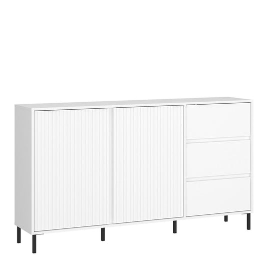Avenale Sideboard 2 Door 3 Drawer in Alpine White High Gloss