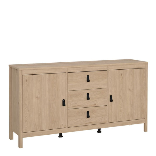Barcelona Sideboard 2 Doors 3 Drawers in Jackson Hickory Oak