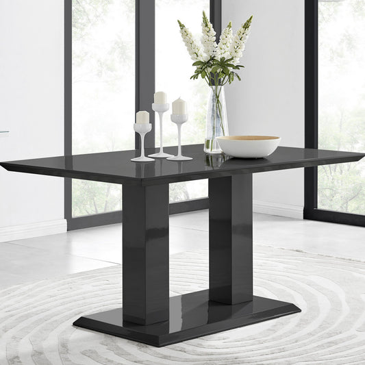 Imperia Rectangular White High Gloss 6 Seater Dining Table