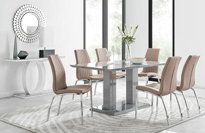 Imperia 6 Dining Table and 6 Isco Chairs