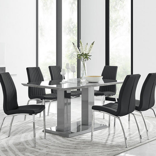Imperia 6 Dining Table and 6 Isco Chairs