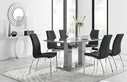 Imperia 6 Dining Table and 6 Isco Chairs