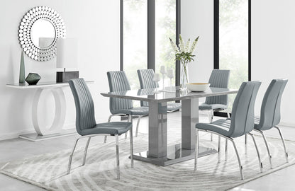 Imperia 6 Dining Table and 6 Isco Chairs