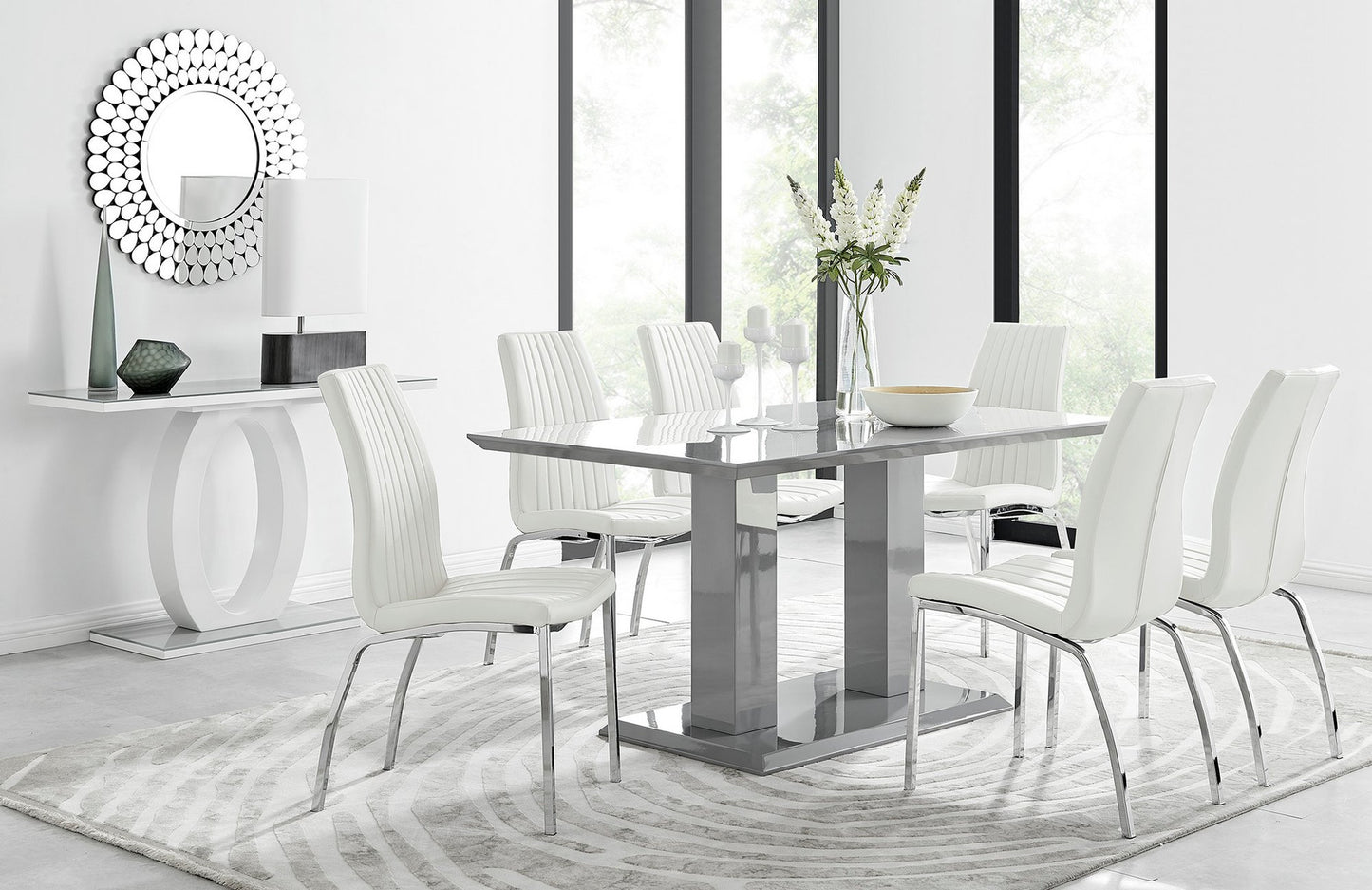 Imperia 6 Dining Table and 6 Isco Chairs