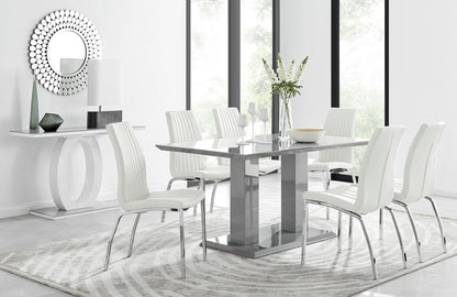 Imperia 6 Dining Table and 6 Isco Chairs