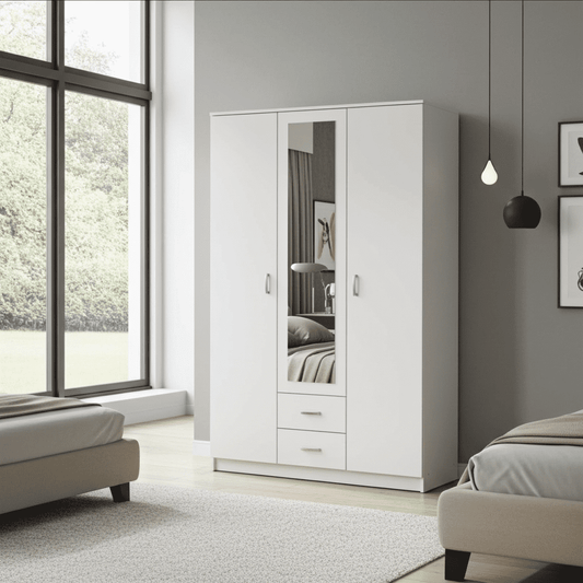 Kano White 3 Door Wardrobe