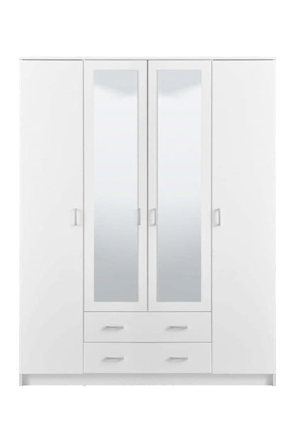 Kano White 4 Door Wardrobe