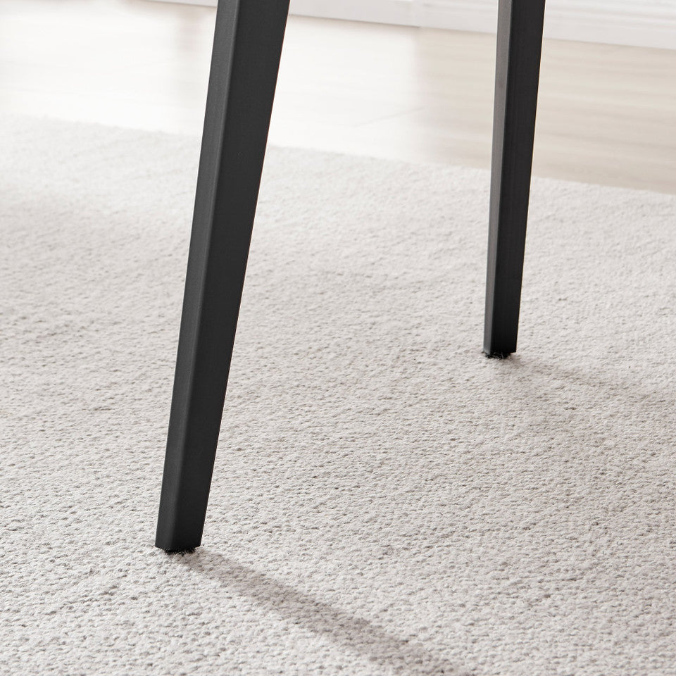 Koko Oak Effect Round Dining Table & 4 Falun Black Leg Chairs