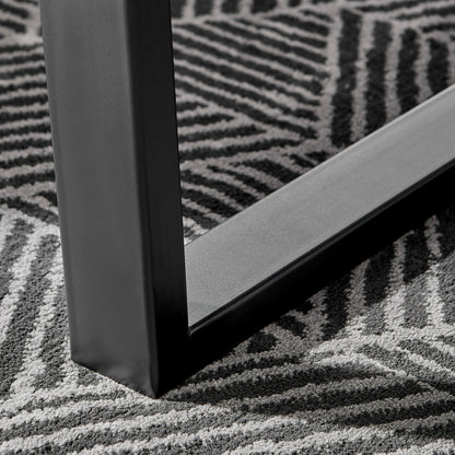 Kylo Brown Wood Effect Dining Table & 4 Velvet Milan Black Leg Chairs