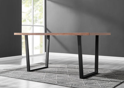 Kylo Brown Wood Effect Dining Table & 6 Lorenzo Chairs