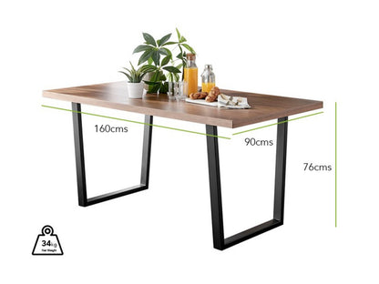 Kylo Brown Wood Effect Dining Table & 6 Lorenzo Chairs
