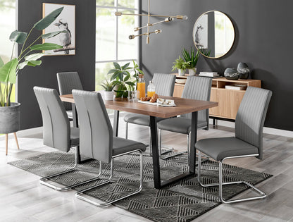 Kylo Brown Wood Effect Dining Table & 6 Lorenzo Chairs