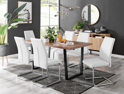 Kylo Brown Wood Effect Dining Table & 6 Lorenzo Chairs