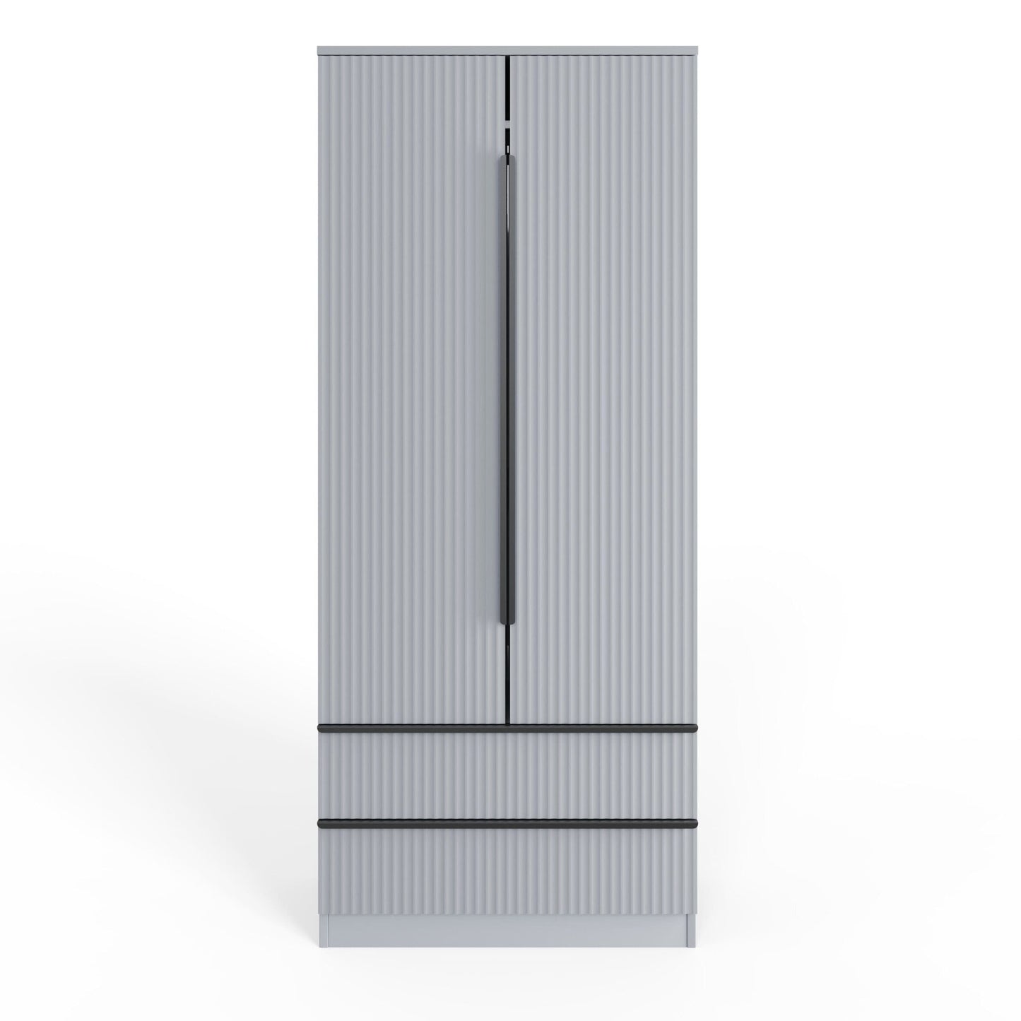 FWStyle Lania 2 Door 2 Drawer Wardrobe – Grey