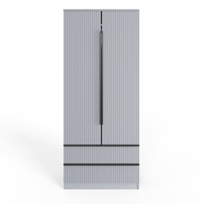 FWStyle Lania 2 Door 2 Drawer Wardrobe – Grey